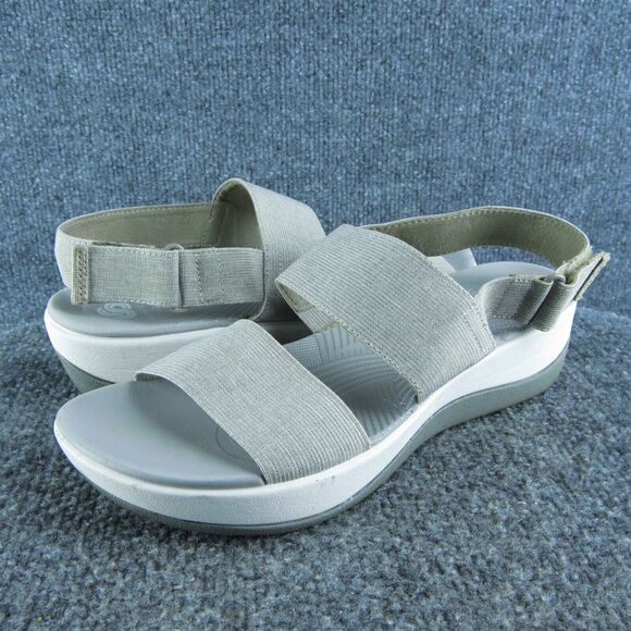 Clarks Women's Ankle Strap Gray Fabric‎ Size 7M Gently Used 2025 - Picture 1 of 6